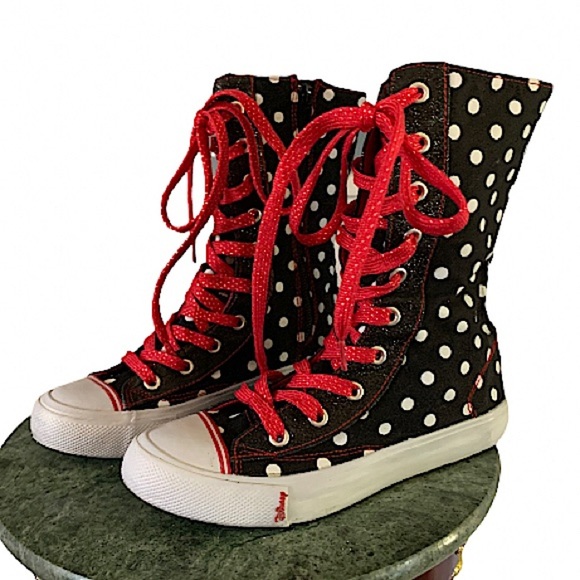 Disney Other - Disney Minnie Mouse glitter hightop kids sneakers